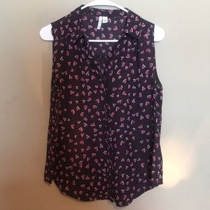 Elle button down tank
